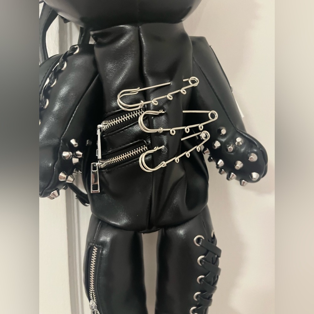 NWT - Dolls Kill x Current Mood Tormented Teddy Backpack Black - Picture 2 of 13